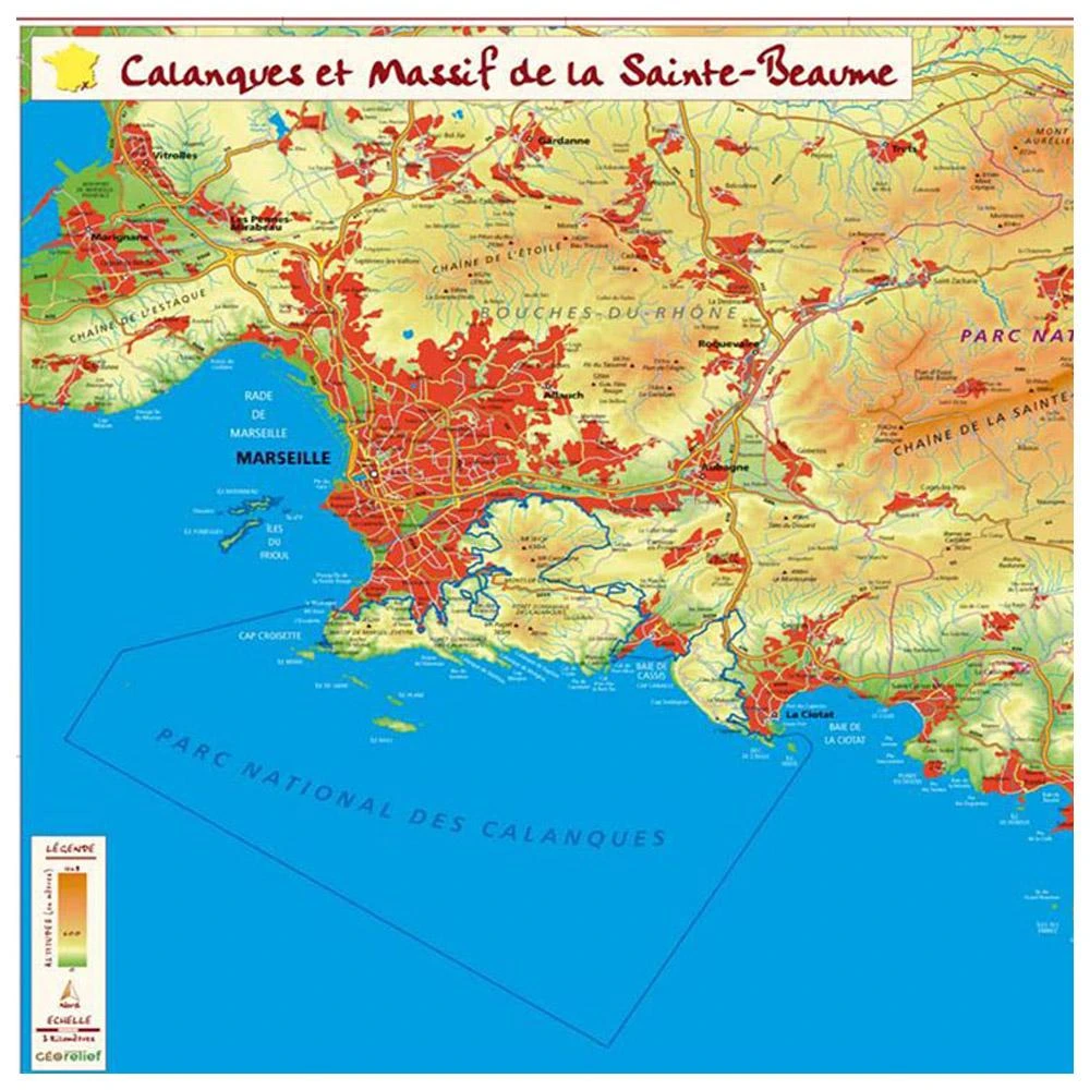 Carte 3D Geo Relief Les Calanques Et Le Massif De La Sainte-Beaume 4 Carte 3D Geo Relief Les Calanques Et Le Massif De La Sainte-Beaume – Image 2