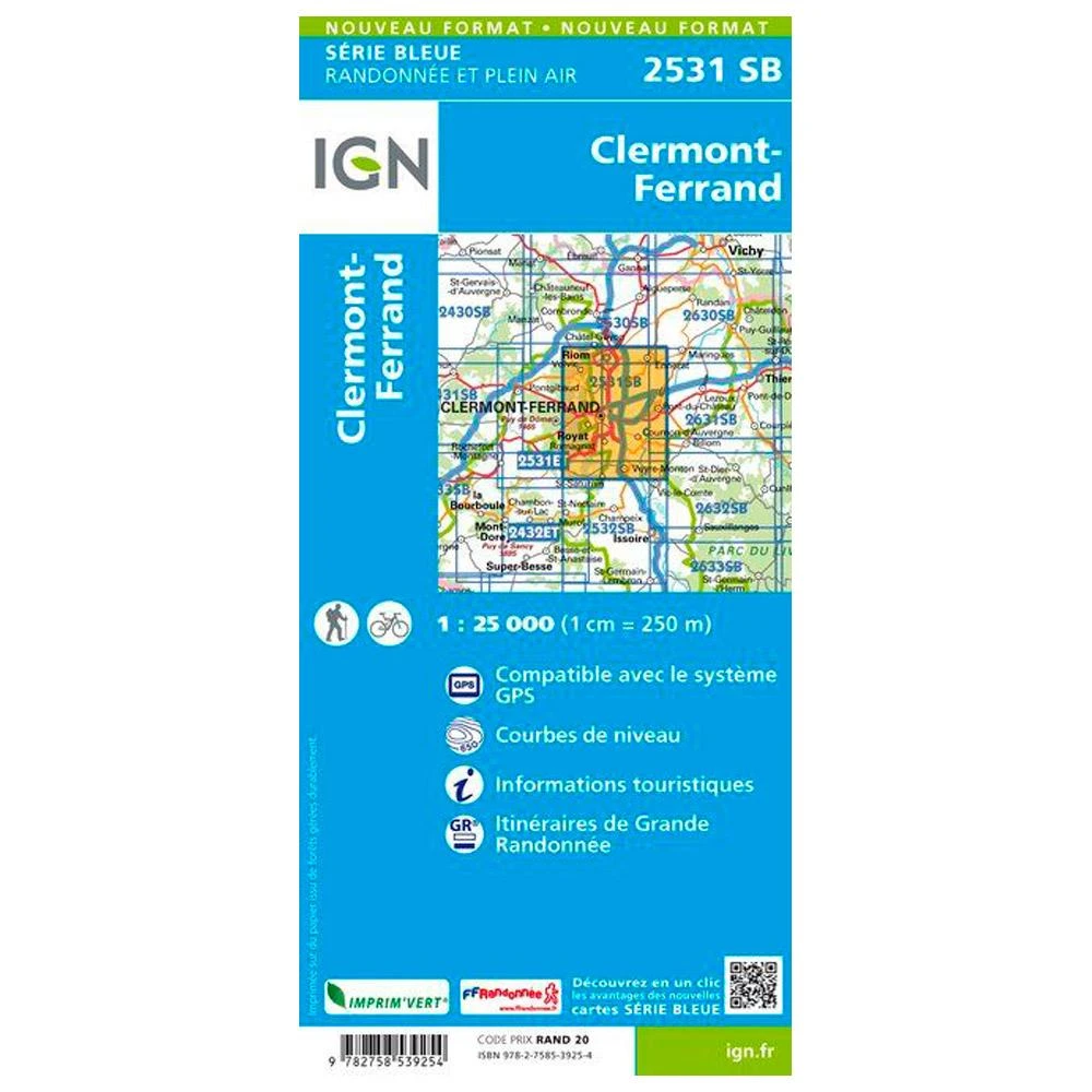Carte IGN 2531SB Clermont-Ferrand 4 Carte IGN 2531SB Clermont-Ferrand – Image 2