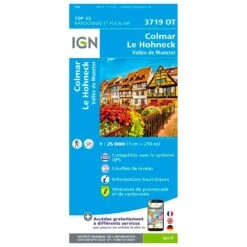 Carte IGN 3719OT Colmar, Le Hohneck, Vallée De Munster