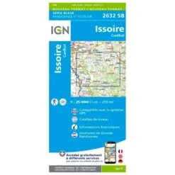 Carte IGN 2632SB Issoire, Cunlhat