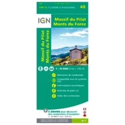 Carte IGN Massif Du Pilat Mont Forez