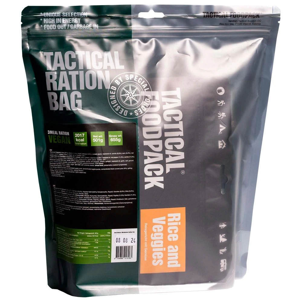 Repas Lyophilisé Tactical Foodpack Ration De 3 Repas VEGAN 3 Repas Lyophilisé Tactical Foodpack Ration De 3 Repas VEGAN