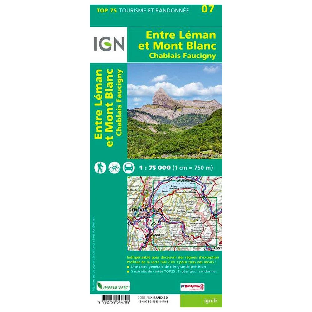 Carte IGN Entre Leman Et Mont-Blanc Chablais Faucigny 4 Carte IGN Entre Leman Et Mont-Blanc Chablais Faucigny – Image 2