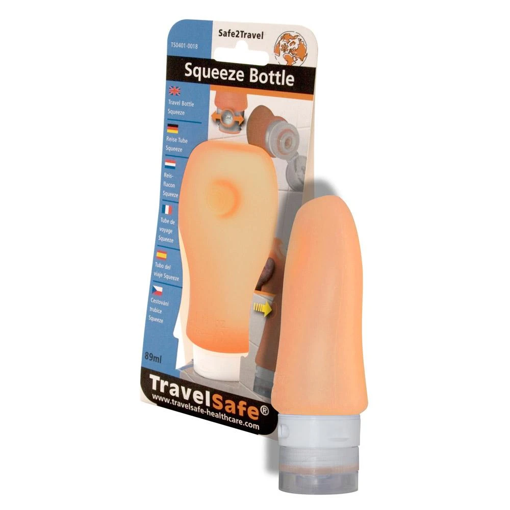 Flacon Hygiene Travel Safe Squeeze Bottle 90ml Orange 3 Flacon Hygiene Travel Safe Squeeze Bottle 90ml Orange