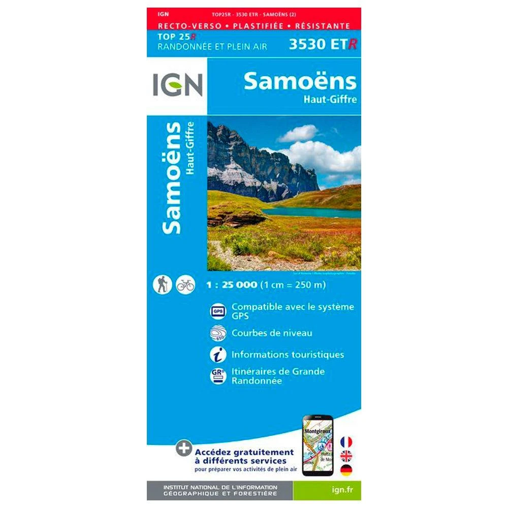 Carte IGN 3530ETR Samoens, Haute-Griffe - Résistante 3 Carte IGN 3530ETR Samoens, Haute-Griffe - Résistante