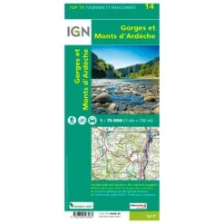 Carte IGN Gorges Et Monts D'Ardeche -Camping En Plein Air 7d73072799f2d2354c0ab5d117f153c9eda17ad2 H230IGNBIV356344 0IGN0681384 2