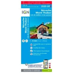 Carte IGN 3535OTR Névache, Mont Thabor, Cols Du Galibier Et Du Lautaret - Résistante
