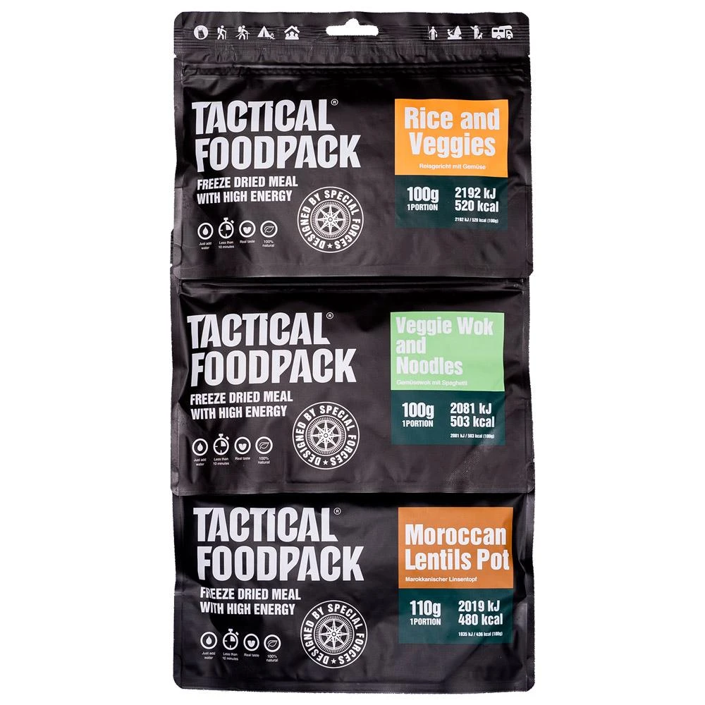 Repas Lyophilisé Tactical Foodpack Ration De 3 Repas VEGAN 5 Repas Lyophilisé Tactical Foodpack Ration De 3 Repas VEGAN – Image 3