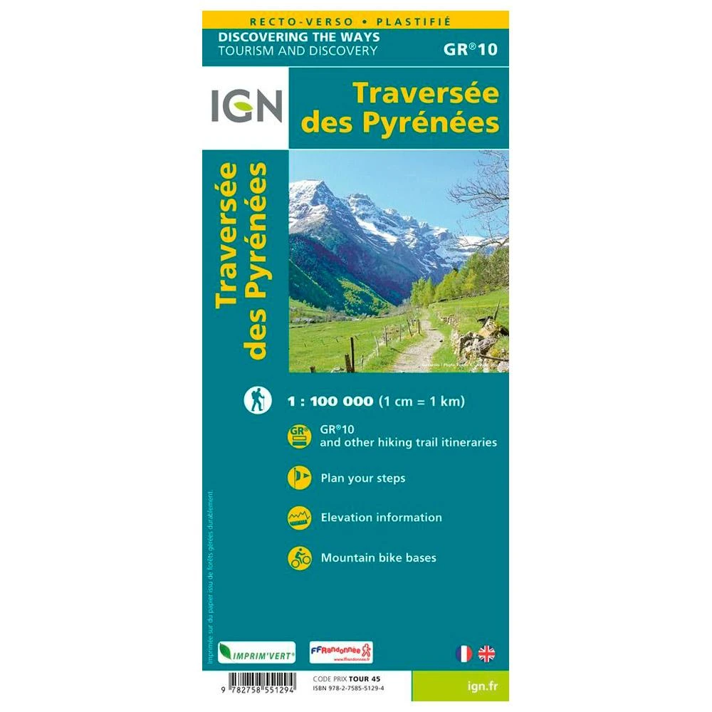 Carte IGN La Traversée Des Pyrénées GR10 4 Carte IGN La Traversée Des Pyrénées GR10 – Image 2