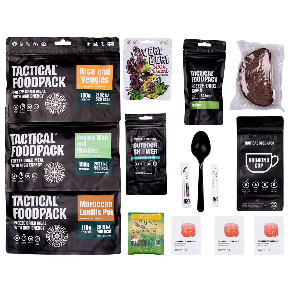 Repas Lyophilisé Tactical Foodpack Ration De 3 Repas VEGAN 4 Repas Lyophilisé Tactical Foodpack Ration De 3 Repas VEGAN – Image 2