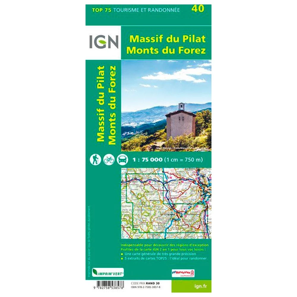 Carte IGN Massif Du Pilat Mont Forez 4 Carte IGN Massif Du Pilat Mont Forez – Image 2