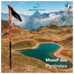 Bâton Guidetti Région Massif Des Pyrénées Noir Rouge -Camping En Plein Air d7fc1143b552e9ae42bfc8b6088224802ce98808 E23GUIDBAT378890 GUID0714430 907